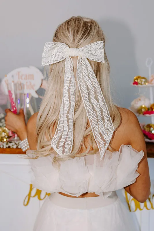 The Brooklyn Lace Bow Hair Clip sold by Impressions