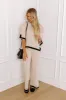 Uptown Cafe Knit Shift Top in Light Beige sold by Impressions