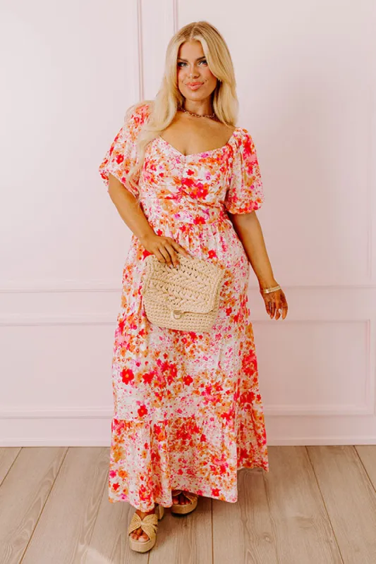 Feeling Joyful Floral Maxi Dress Curves sold by Impressions