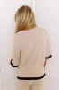 Uptown Cafe Knit Shift Top in Light Beige sold by Impressions