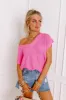 Sunny Smiles Knit Top in Bubblegum Pink sold by Impressions