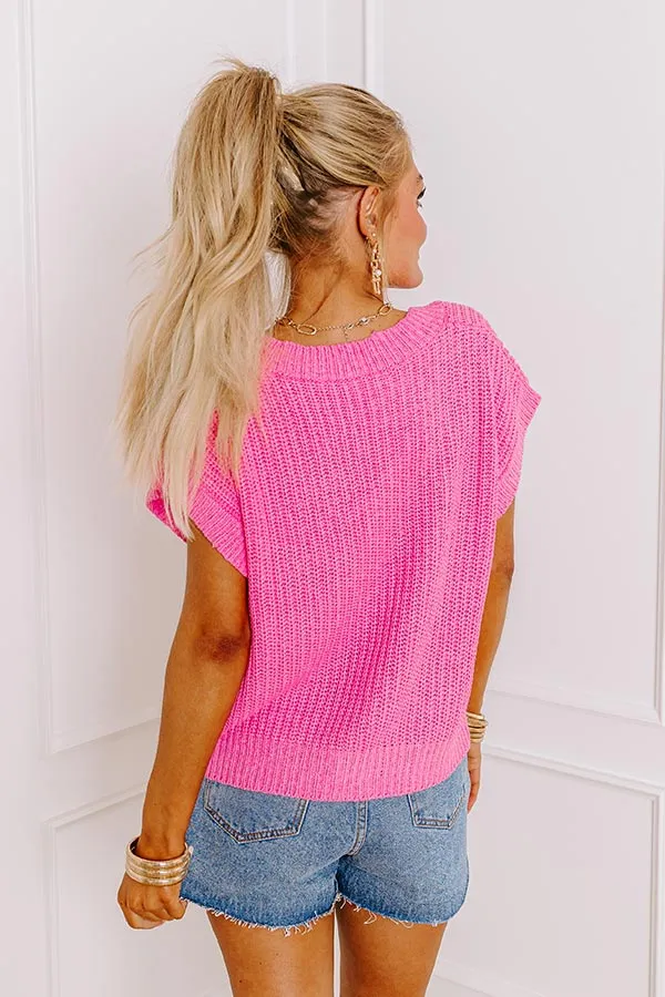 Sunny Smiles Knit Top in Bubblegum Pink sold by Impressions product image thumbnail 5