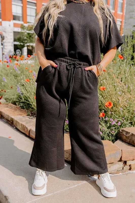 Lattes First High Waist Trousers in Black Curves sold by Impressions