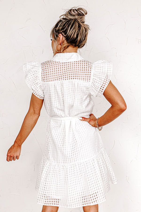 Devoted Darling Gingham Dress in White sold by Impressions product image thumbnail 5