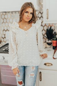 Romantic In Rome Shift Top In Cream sold by Impressions