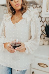 Romantic In Rome Shift Top In Cream sold by Impressions
