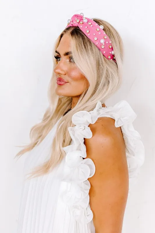 Majestic Moment Embellished Headband In Pink sold by Impressions