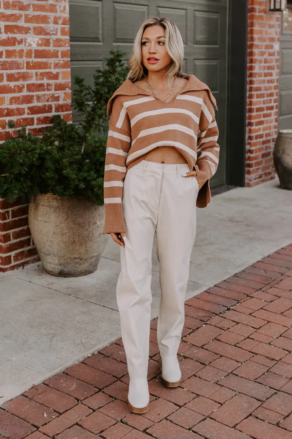 The Catalina High Waist Faux Leather Pants in Sone sold by Impressions