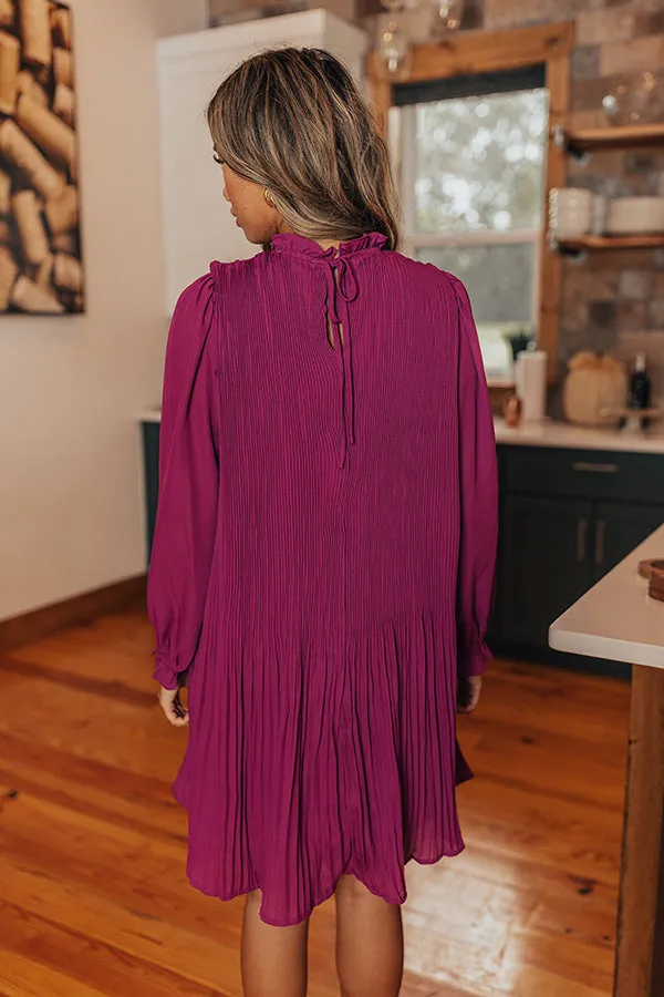 Grateful Life Pleated Mini Dress in Orchid sold by Impressions product image thumbnail 5