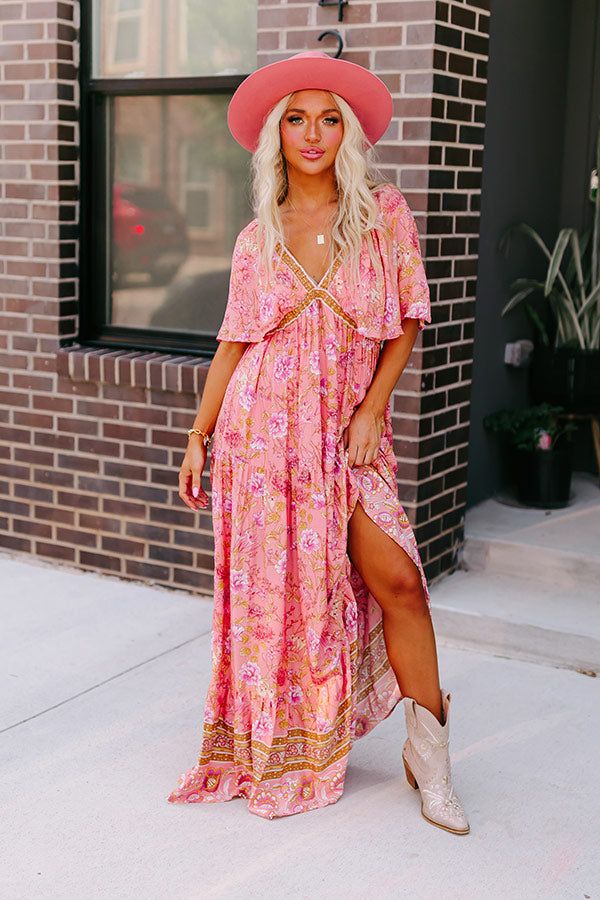 Under The Willow Tree Floral Maxi In Pink sold by Impressions product image thumbnail 2