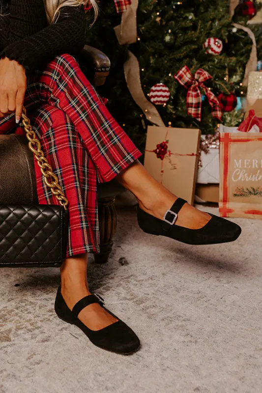 Paris Dreaming Faux Suede Flat in Black sold by Impressions