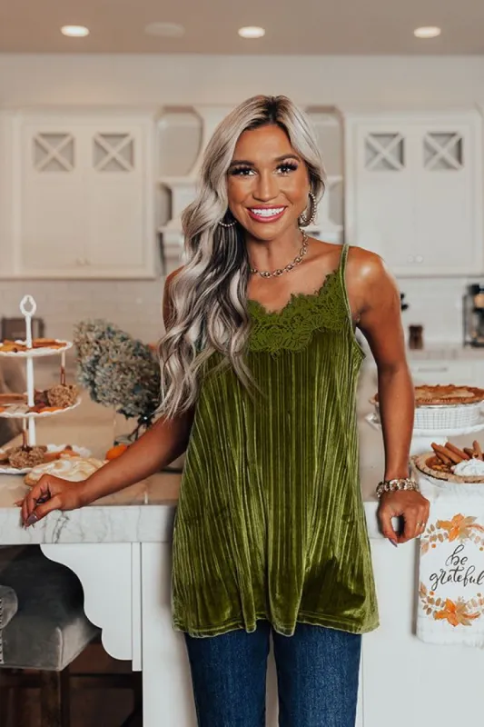 Finding Romance Velvet Tank In Lime sold by Impressions