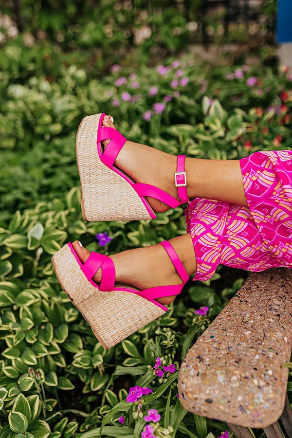 The Kendal Faux Leather Wedge in Hot Pink sold by Impressions product image thumbnail 2