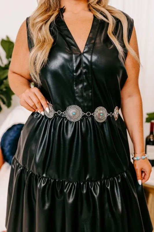 Map The Route Concho Belt in Silver sold by Impressions