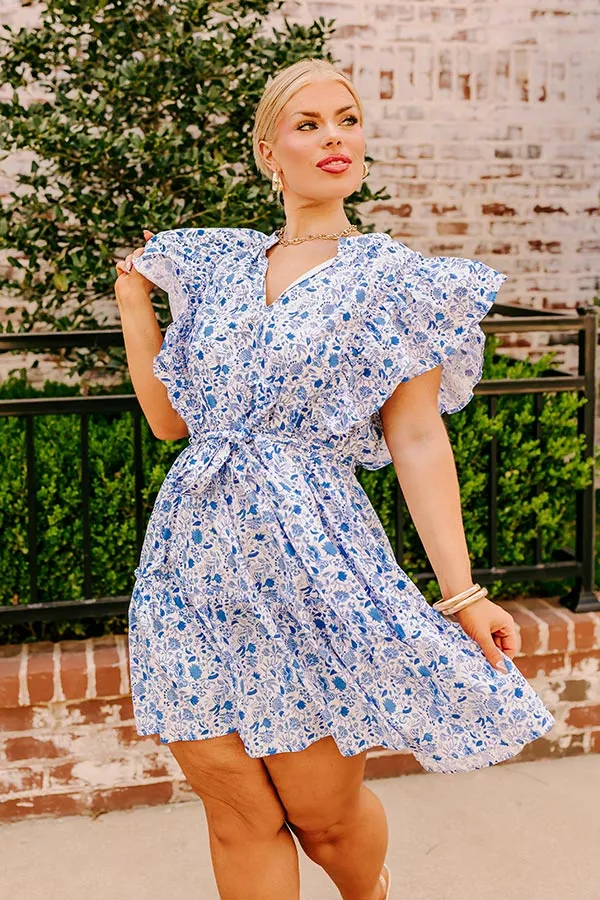 Versailles Garden Ruffle Mini Dress Curves sold by Impressions