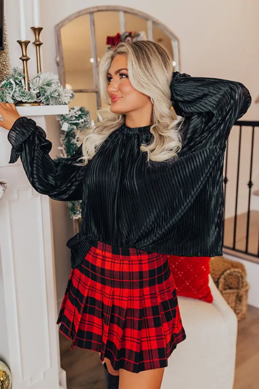 Found Your Love Pleated Top In Black sold by Impressions