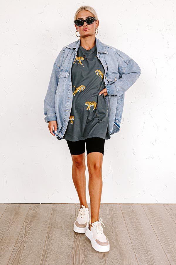 Feeling Fierce Oversized Distressed Tee sold by Impressions product image thumbnail 2