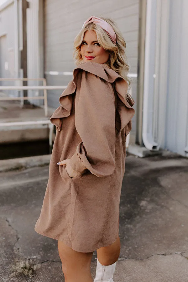 Boston Chill Corduroy Dress in Camel Curves sold by Impressions product image thumbnail 4