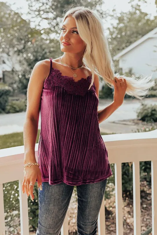 Finding Romance Velvet Tank In Purple sold by Impressions