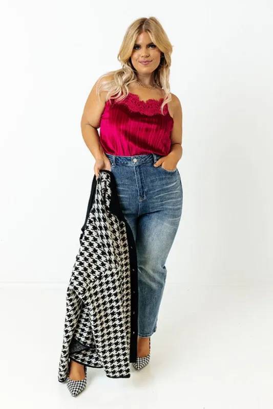 Finding Romance Velvet Tank In Rose Curves sold by Impressions