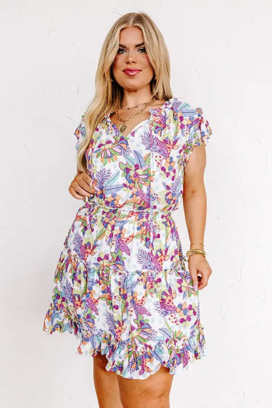 Parisian Promenade Dress in White Curves sold by Impressions