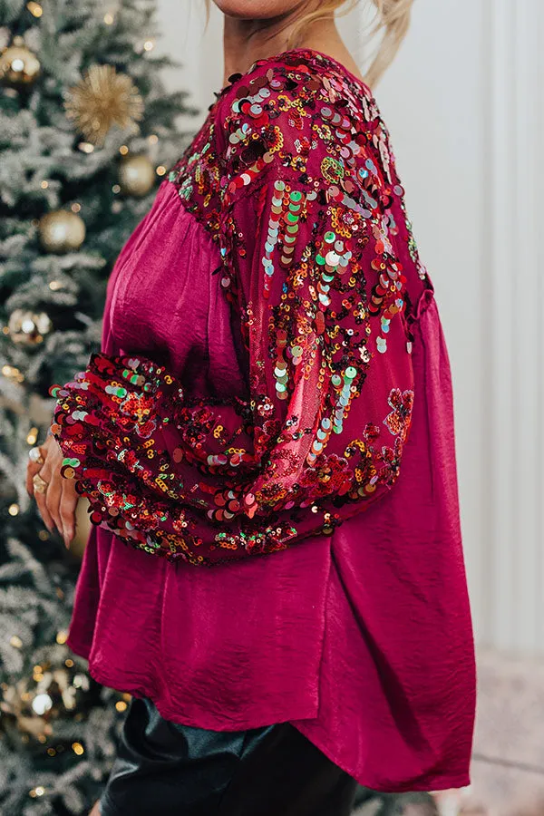 Luxe Lady Sequin Top In Orchid sold by Impressions product image thumbnail 3