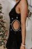 Make Your Entrance Velvet Cut-Out Mini Dress sold by Impressions
