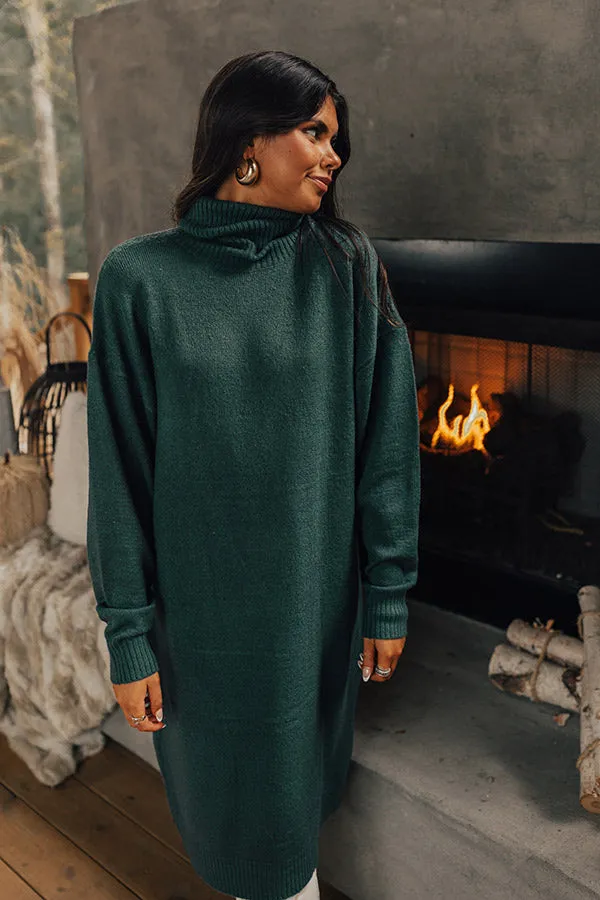Fate Would Have It Sweater Dress In Hunter Green sold by Impressions product image thumbnail 2
