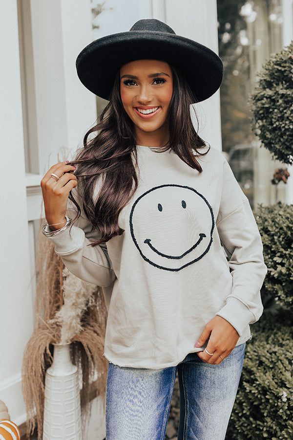 Kind Smile Sweatshirt In Grey sold by Impressions product image thumbnail 4