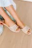 The Katherine Linen Sandal in Oatmeal sold by Impressions