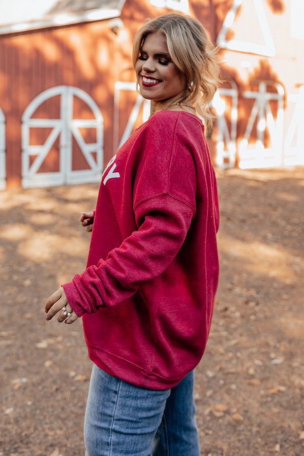 Very Merry Graphic Sweatshirt In Red Curves sold by Impressions product image thumbnail 4