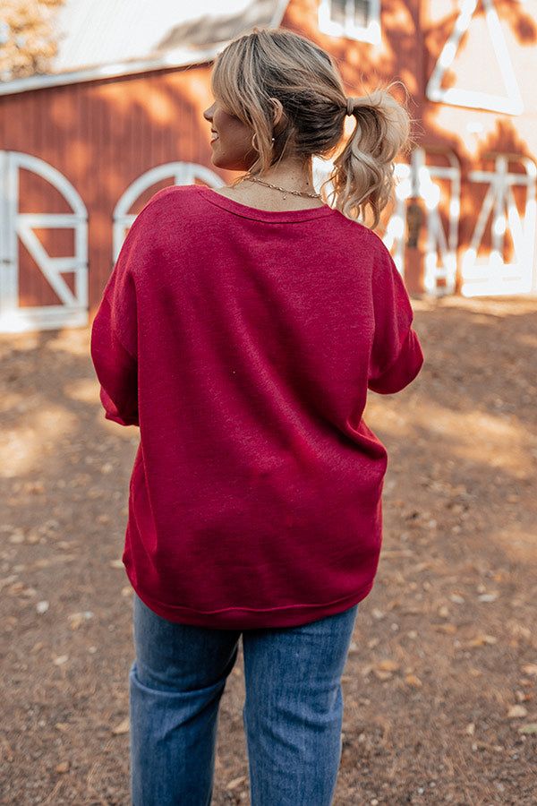 Very Merry Graphic Sweatshirt In Red Curves sold by Impressions product image thumbnail 5