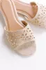 The Katherine Linen Sandal in Oatmeal sold by Impressions