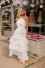 Beloved Bliss Tiered Maxi Dress in Ivory sold by Impressions