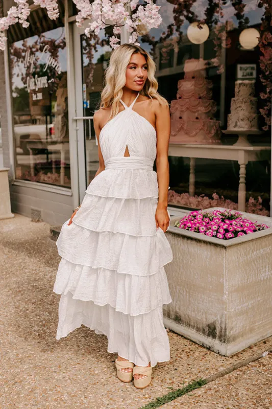 Beloved Bliss Tiered Maxi Dress in Ivory sold by Impressions