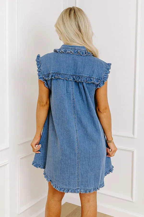 Happy Life Denim Mini Dress sold by Impressions product image thumbnail 5