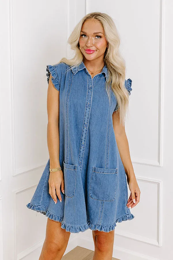 Happy Life Denim Mini Dress sold by Impressions