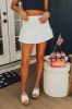 The Lana High Waist Denim Skort in Ivory sold by Impressions