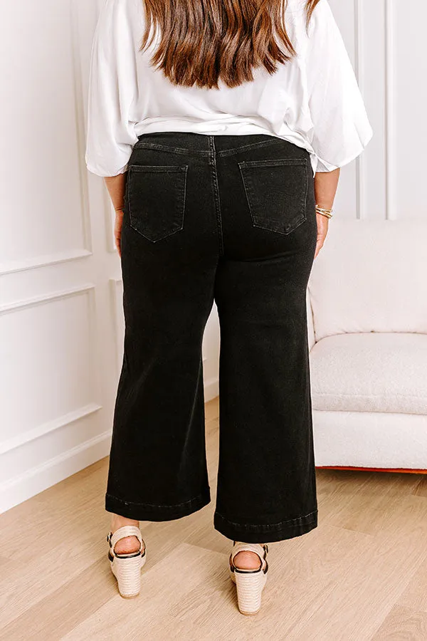 Risen Raelynn High Waist Wide Leg Jean in Black Curves sold by Impressions product image thumbnail 4