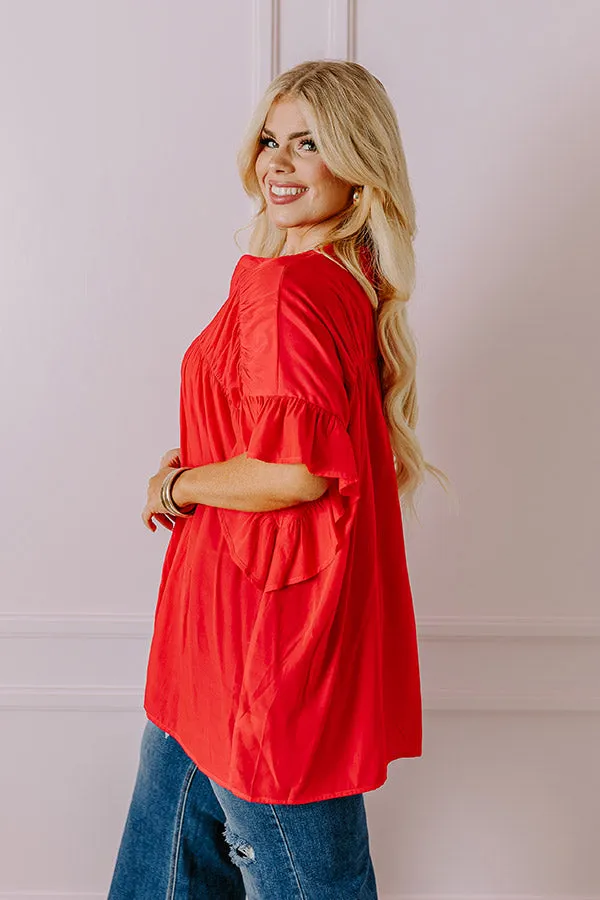 Summer Breeze Shift Top in Red Curves sold by Impressions product image thumbnail 3