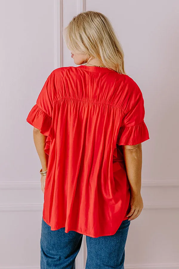 Summer Breeze Shift Top in Red Curves sold by Impressions product image thumbnail 4