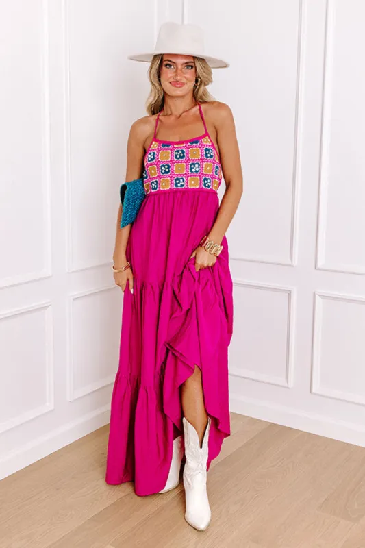 Key Largo Sunshine Crochet Maxi Dress sold by Impressions