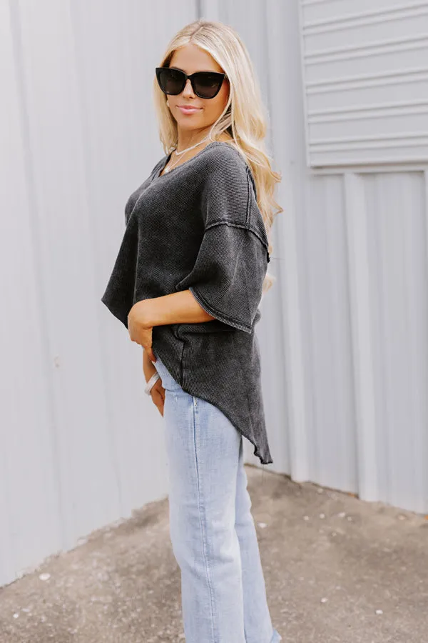 Modern Marvel Mineral Wash Knit Top sold by Impressions product image thumbnail 3