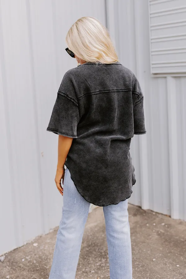 Modern Marvel Mineral Wash Knit Top sold by Impressions product image thumbnail 5