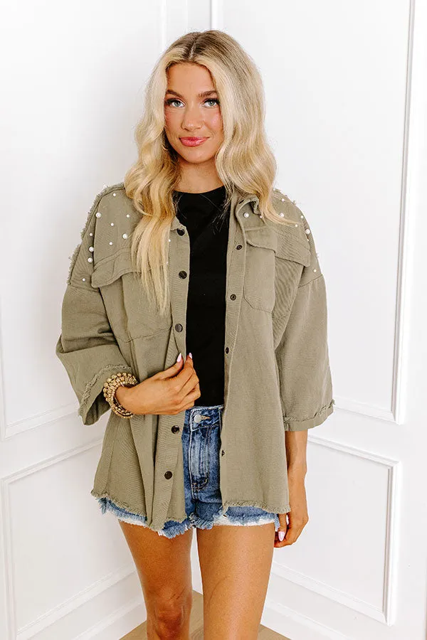 Meant To Appeal Embellished Button Up sold by Impressions