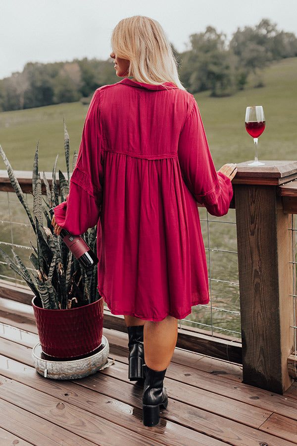 Style Code Babydoll Dress in Wine Curves sold by Impressions product image thumbnail 3