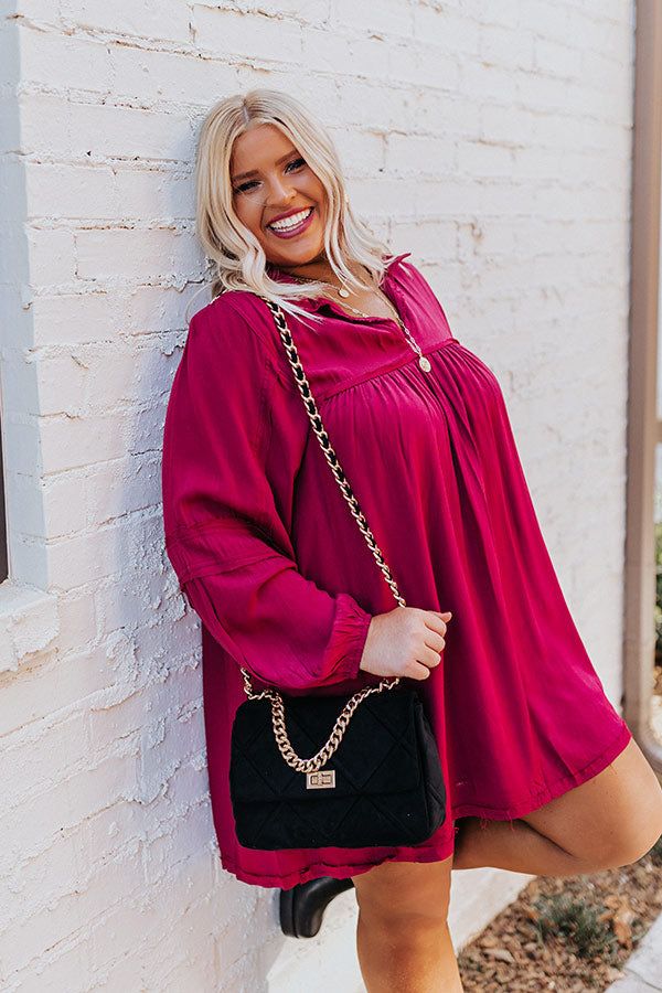 Style Code Babydoll Dress in Wine Curves sold by Impressions product image thumbnail 5