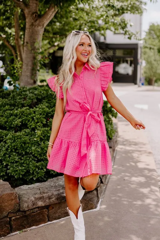 Devoted Darling Gingham Dress in Pink sold by Impressions