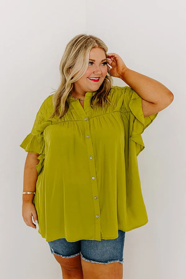 Summer Breeze Shift Top in Lime Punch Curves sold by Impressions