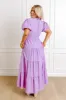 Simply Sweet Maxi Dress in Lavender Curves sold by Impressions